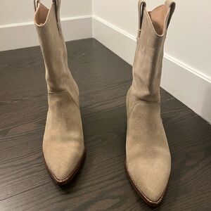Women's Beige Suede Boots